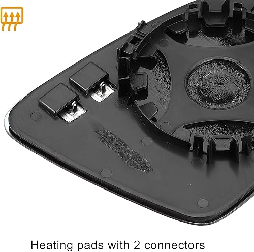 Miniatura 6 de X AUTOHAUX Espejo retrovisor izquierdo del lado del conductor con calefacción de vidrio de repuesto con placa trasera para Chevrolet Cruze 2016-2019