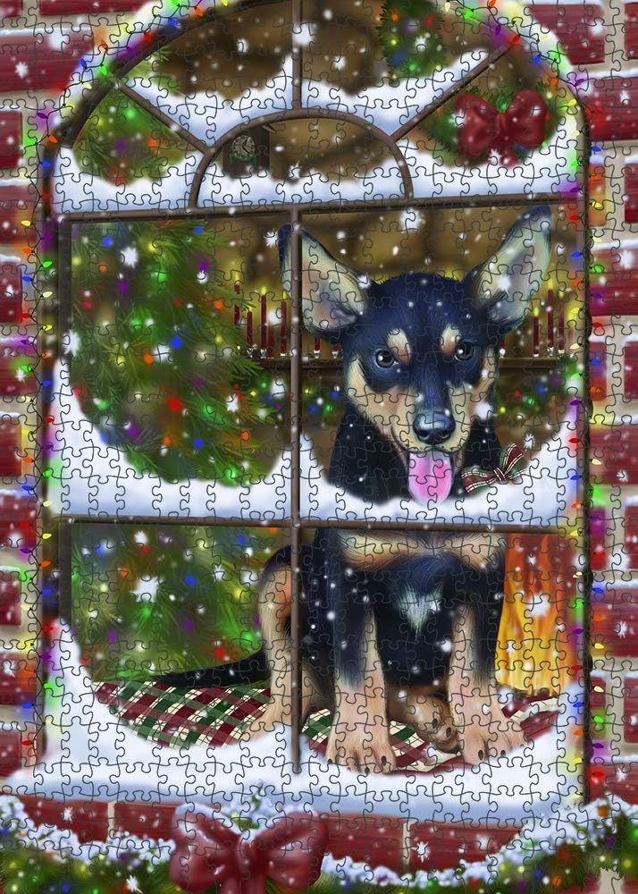 Please Come Home for Christmas Australian Kelpie Dog Jigsaw Puzzle for Adults - Animal Printed Interlocking Puzzle Game Artwork - Gift for Dog Lover's - 1000 Pcs 20"x30", PZLE57001