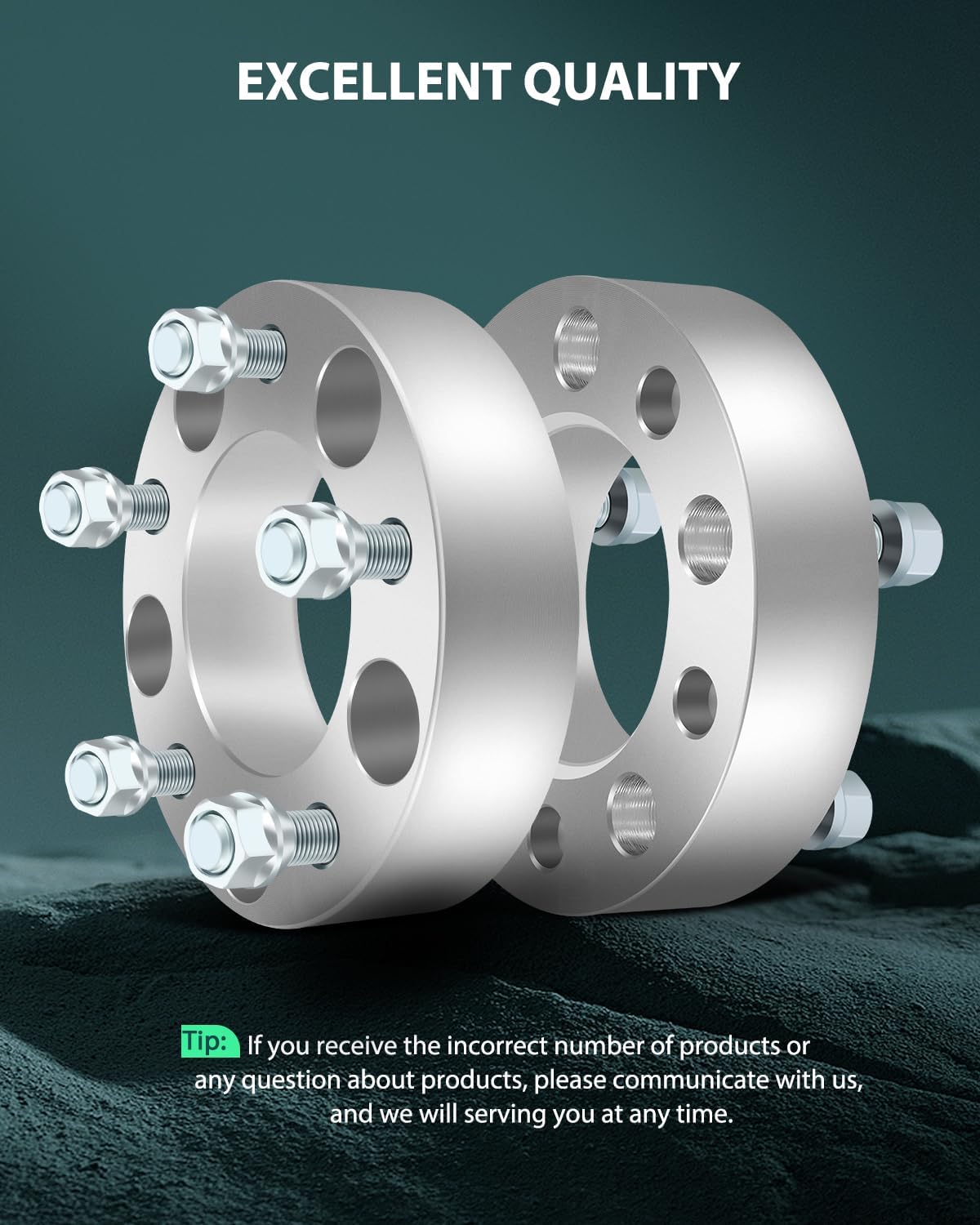 SCITOO 4Pcs Wheel Spacers 1.5 inch 5x5 Bore 87.1mm Studs 1/2 5 Lug Wheel Spacers Adapters Fit for for Jeep for Grand Cherokee for Jeep Wrangler for Jeep Commander