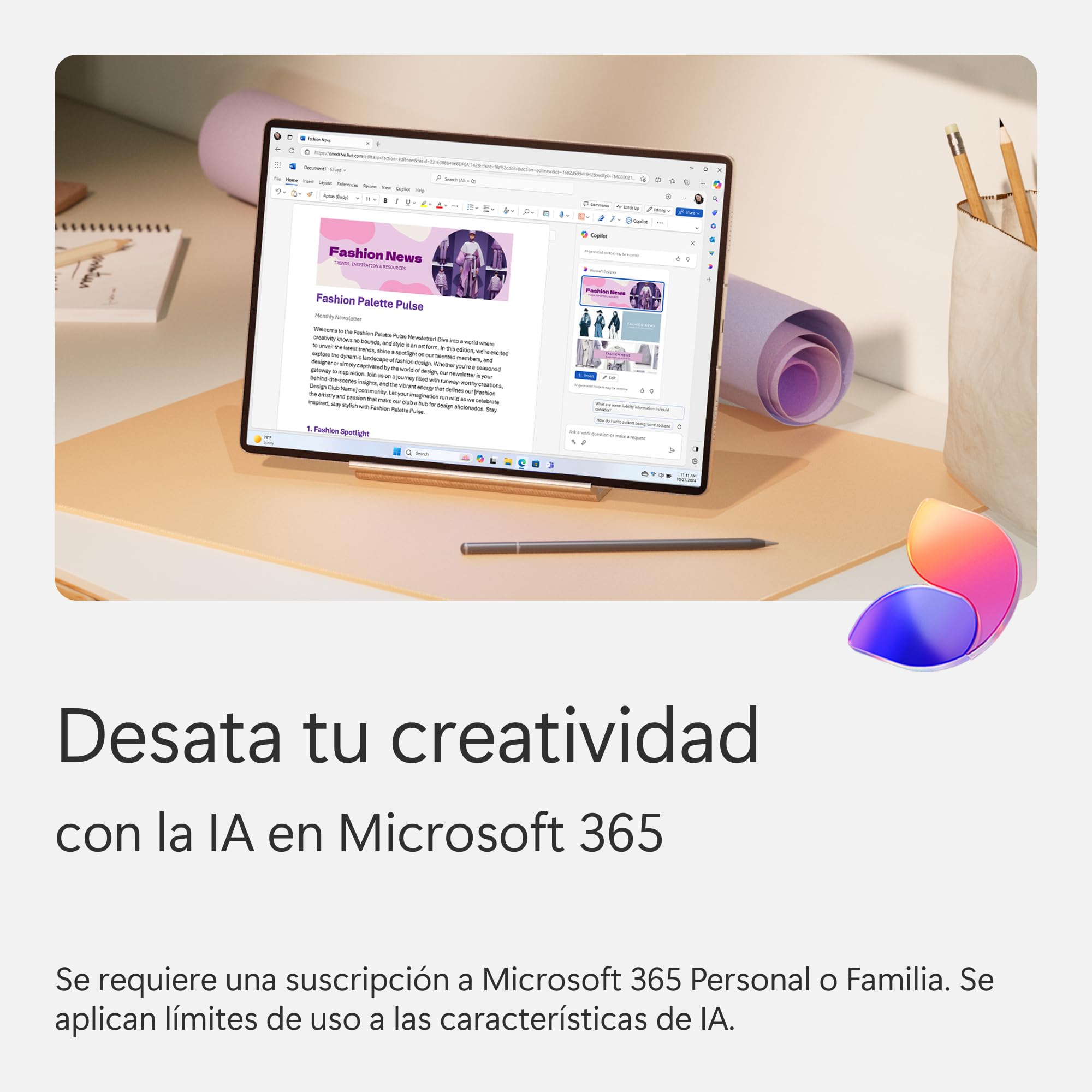 Microsoft 365 Personal 12 meses 1 persona Apps Office con IA 1TB Almacenamiento OneDrive