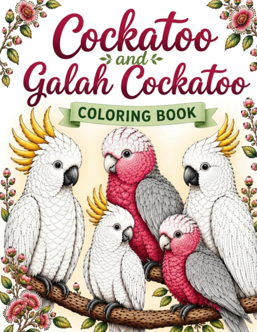 Cockatoo and Galah Cockatoo Coloring Book: 40 Charming Cockatoo and Galah Coloring Pages (Bird Lovers Coloring Book Collection)