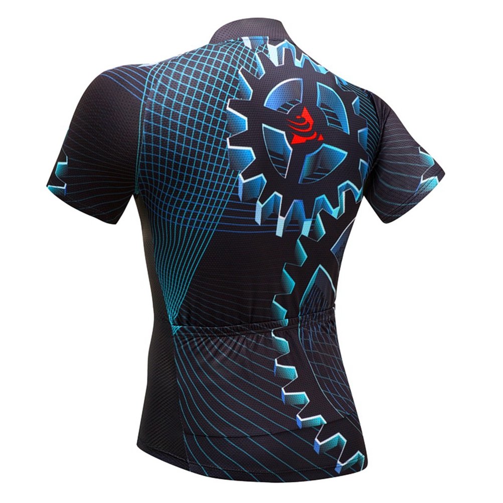 Uriah Men's Cycling Jersey Short Sleeve Sweat Wicking Gear Black Size M(CN)