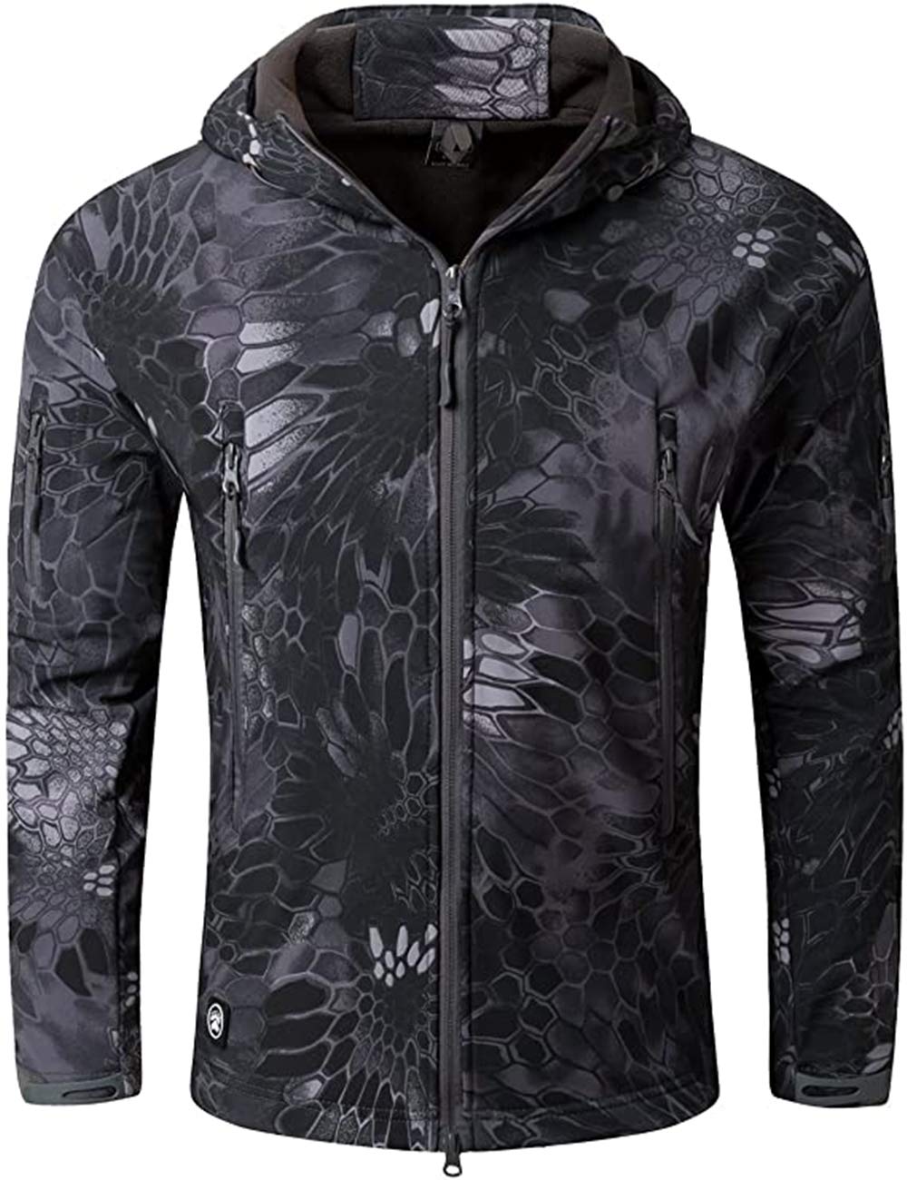 Męska kurtka taktyczna, softshellowa, polarowa, z kapturem, płaszcz outdoorowy, ciepła kurtka zimowa, wojskowa kurtka softshell, taktyczna