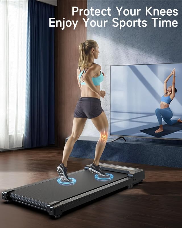 Walking Pad Treadmill for Home - Under Desk Treadmills Mini Portable Walking Running Machine Slim Compact Motorized Electric Treadmill with Adjustable Speed Remote image 6