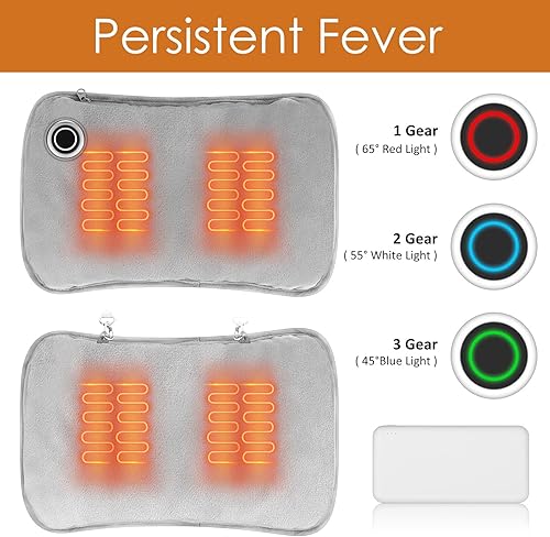 Vista 3 de Thin Heated Gloves Liners& Hand Warmer for Men Women Rechargeable, Pouch with 7.6V Fast Heating Battery, 3 Heat Modes, Waterproof & Touchscreen for