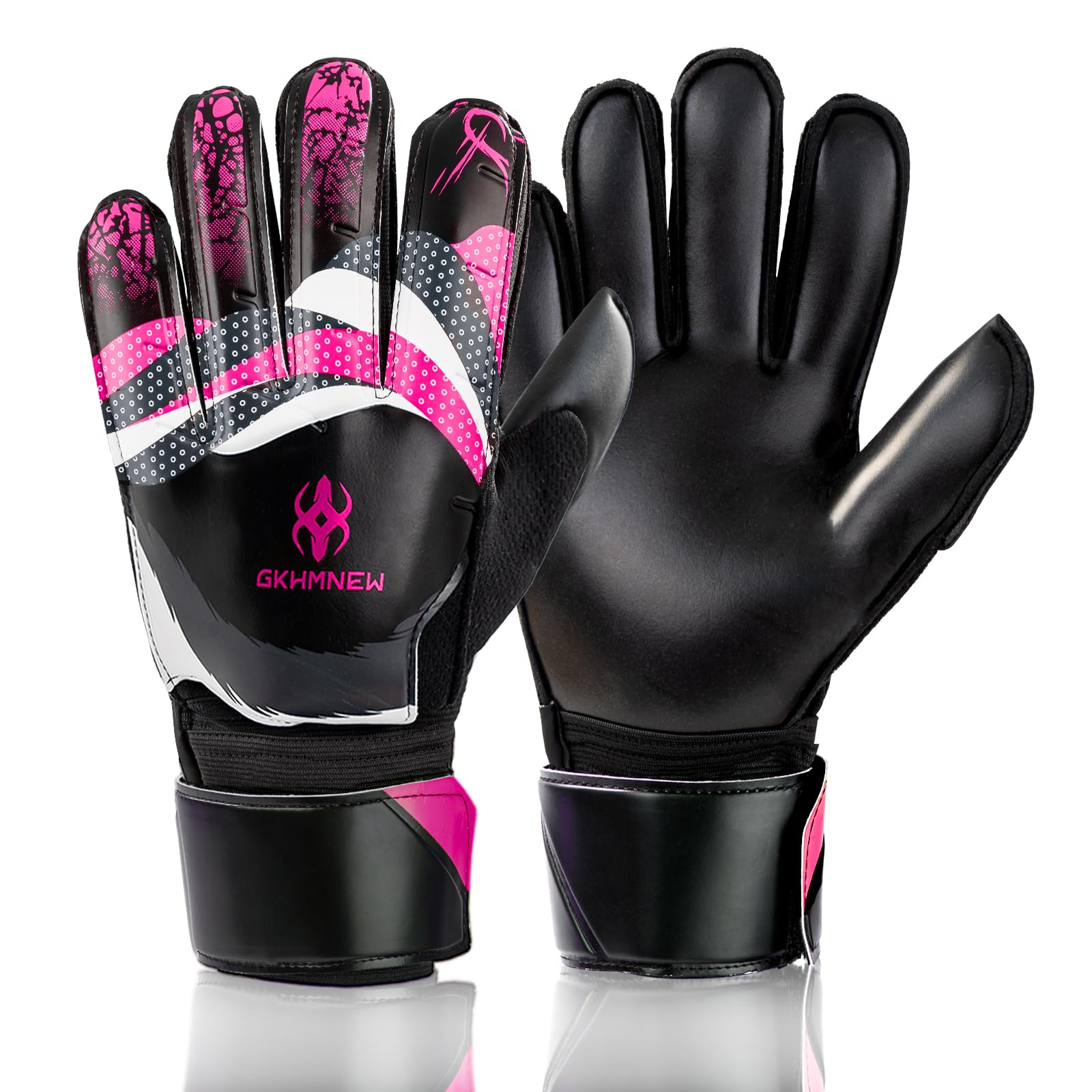 Professional Soccer Goalkeeper Goalie Gloves - Super Superior Grip, Finger Protection, High Performance - Durable & Comfortable Training/Match Gloves for Adults, Youth, Kids (Size 4-10) (Red, 10)