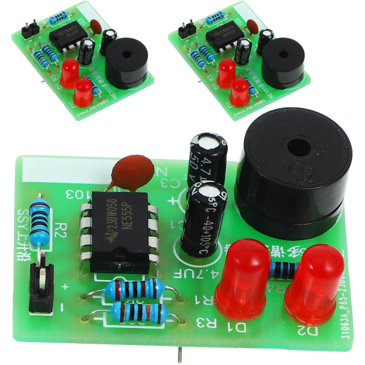 Warmhm 3 Sets DIY Soldering Kit Electronic Flash Circuit Practice Board Portable Welding Project for Beginners Science Electric Circuit Learning Accessories