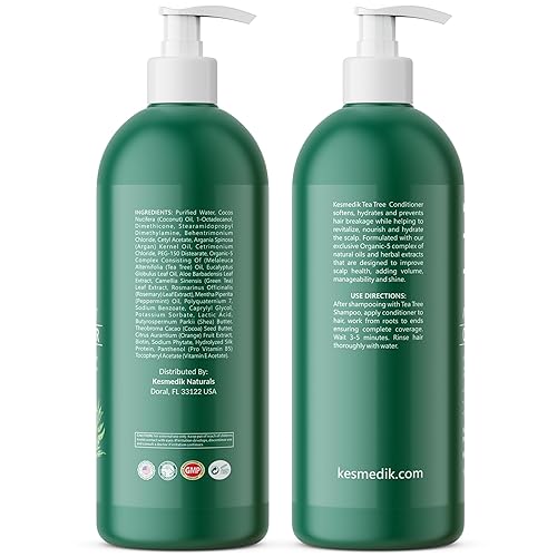 Miniatura 7 de Acondicionador de aceite de árbol de té MaxTherapy, hidratante, desenreda y suaviza el cabello, refresca y calma el cuero cabelludo seco, con