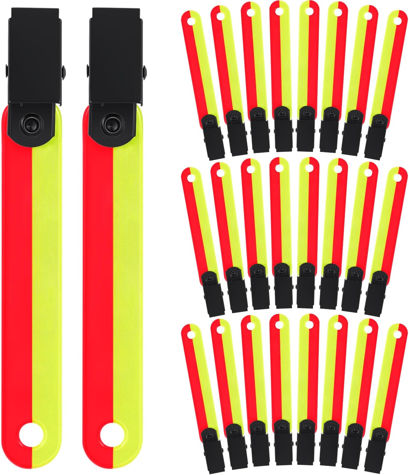 24/48/72/96/120 Pcs Trail Markers for Hunting Reflective Trail Markers High Visibility Glow Tree Reflector Tags with Clip for Tree Stand Hunting Hiking Camping