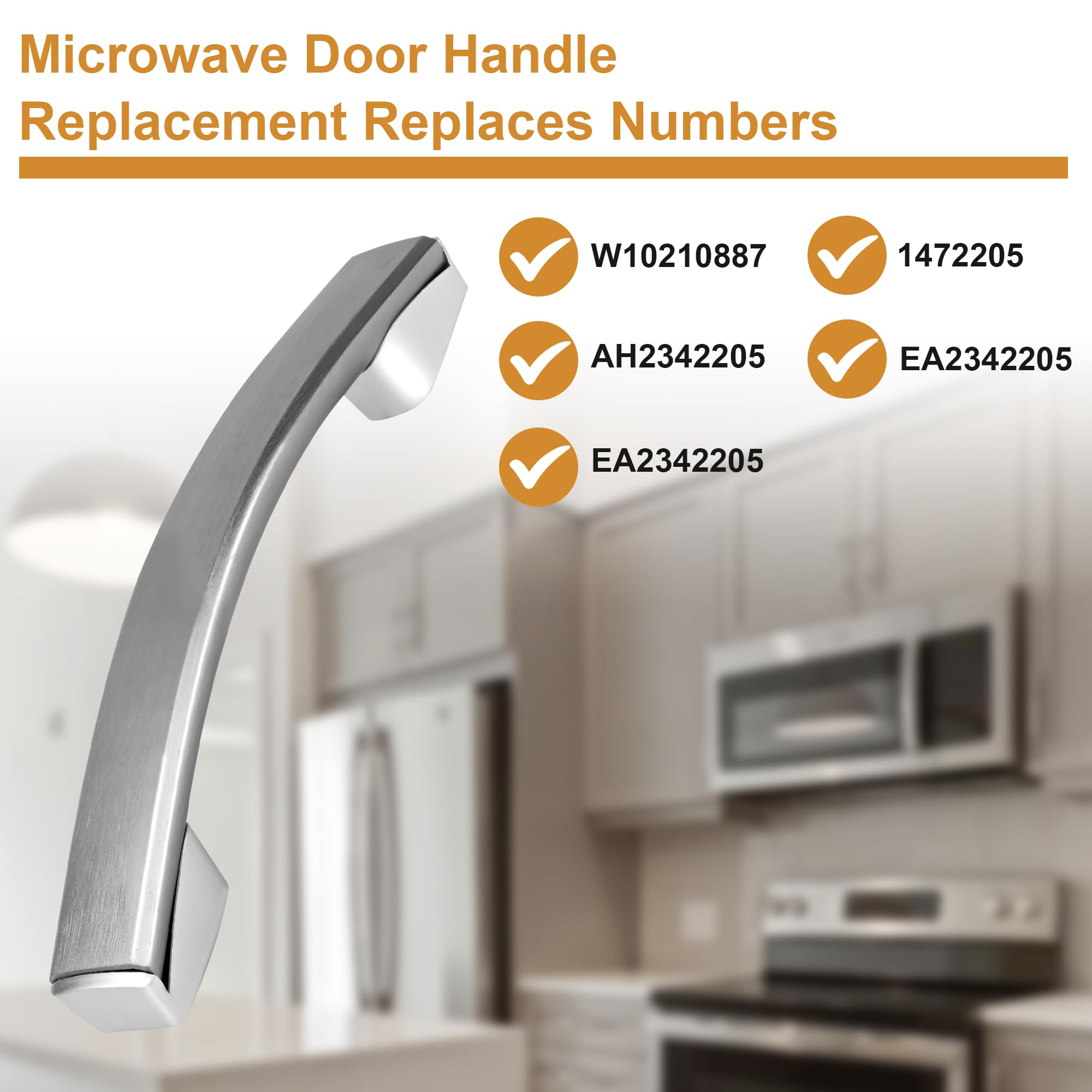 Amazon.com: Vypart W10210887 Microwave Door Handle fit for  