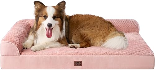 Miniatura 12 de EHEYCIGA Cama extra grande para perro torpedica, cama XL de espuma viscoelástica para perro con funda extraíble lavable, sofá impermeable para