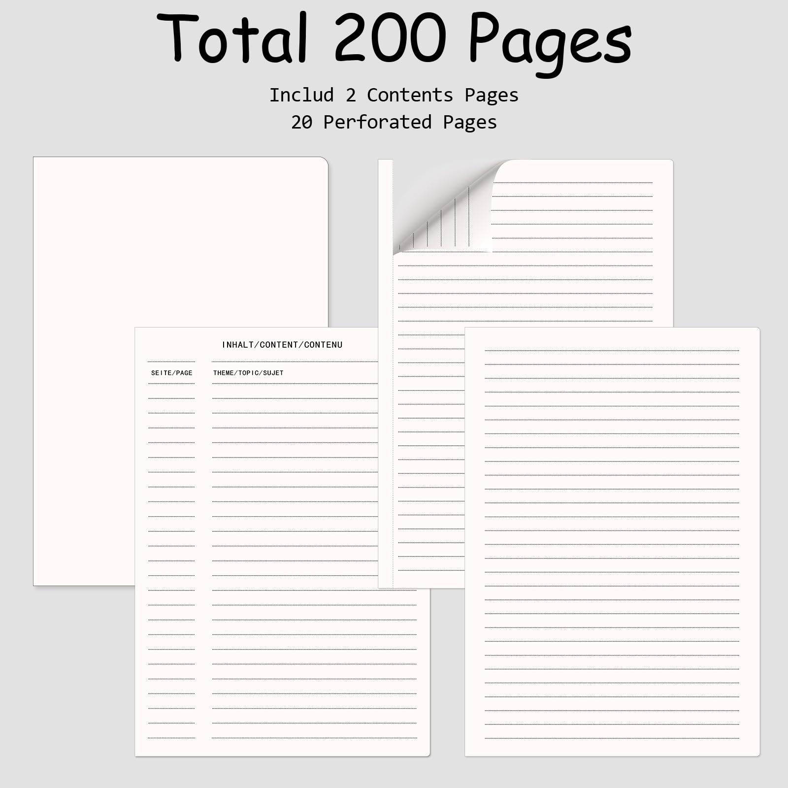 Dynta Paquete de 20 diarios de tapa dura a granel, cuadernos rayados A5 para el trabajo, 200 páginas/100 hojas, 5.8 x 8.4 pulgadas, cuaderno de rayas universitarias de 10 colores para mujeres y