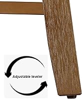 Vista 45 de Home Brookline Swivel Bar Stool Chair with 360° Turn Mechanism, Rustic Farmhouse Stools for Kitchen Counter with Cushion, 24" Seat Height, Black