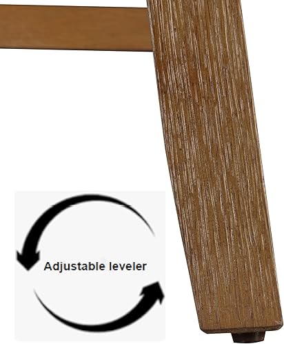 Miniatura 45 de Home Brookline - Taburete giratorio de bar con mecanismo giratorio de 360°, taburetes rústicos de granja para encimera de cocina con cojín, altura