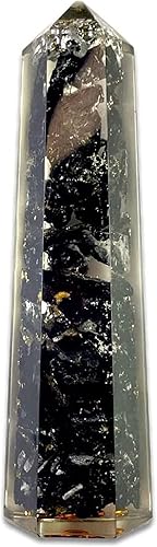 Orgonite Magic Crystals Reiki - Torre de turmalina negra cargada de chakras (altura-4 pulgadas), protección de piedras preciosas, meditación, yoga, disponible en Yaxa Colombia