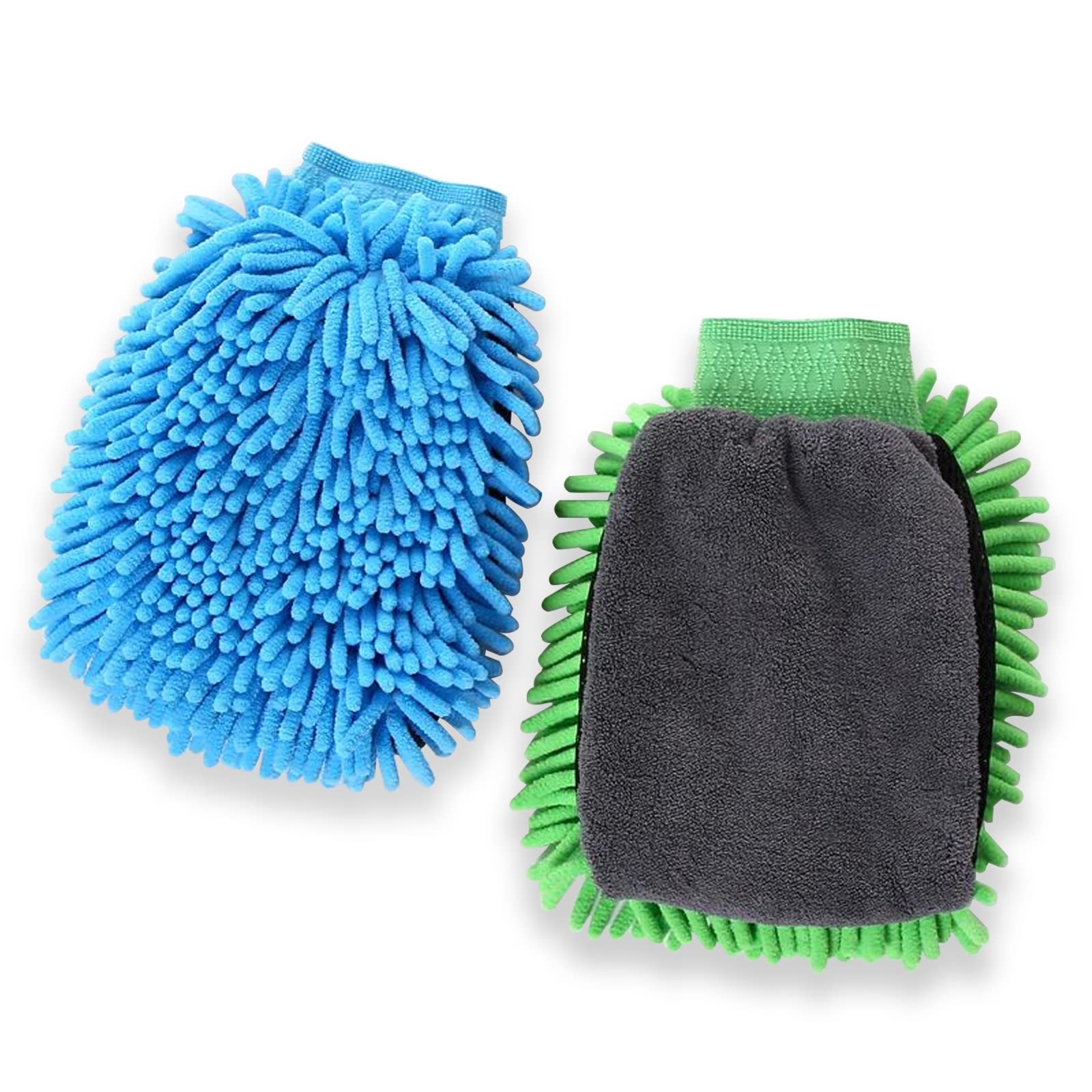 Guanti In Microfibra Per Lavaggio Auto | 2 Guanti + 1 Panno | Morbidi E Senza Graffi - Foto 11