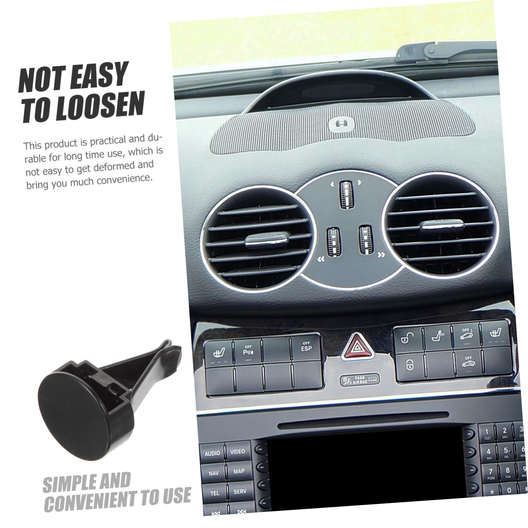 Car Clip 100pezzi Plastico Nero per Auto, Profumatori per Auto | Atmosfera Estiva, Clip per Interni Auto per Bocchette, Accessori Gesso Inclusi