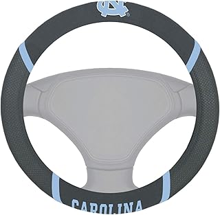 FANMATS 14900 NCAA UNC University of North Carolina - Chapel Hill Tar Heels Polyester Steering Wheel Cover , 15"x15", Black