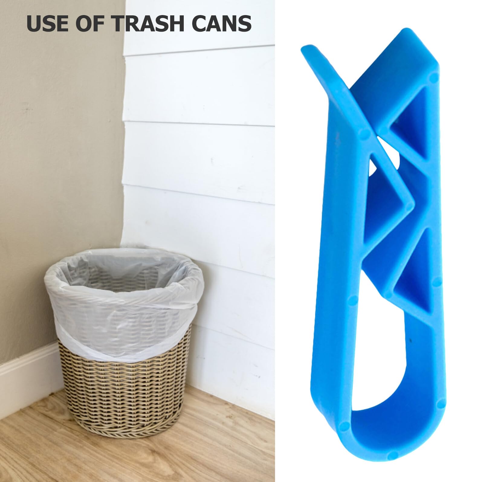 Pinces en Plastique Bleu Lot de 24 et pour Paquet Poubelles Légères et Résistantes, Fixation Facile pour Poubelle, pour Hôtel et Autres Lieux Autres Lieux