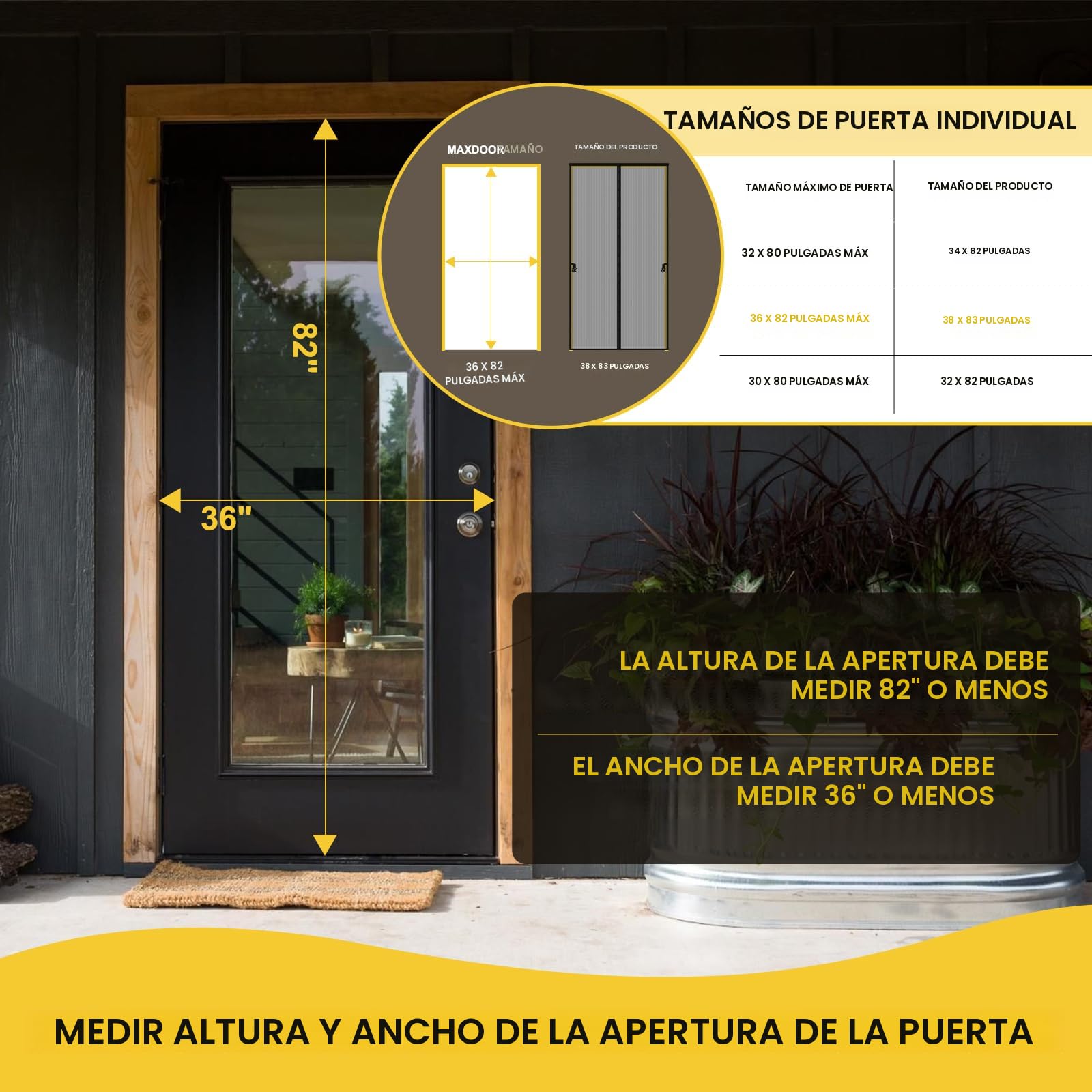Brisa - Puerta Mosquitera Retráctil Individual, Color Blanco, Se Adapta A Puertas De 78 Pulgadas De Alto X 32 A 36 Pulgadas De Ancho