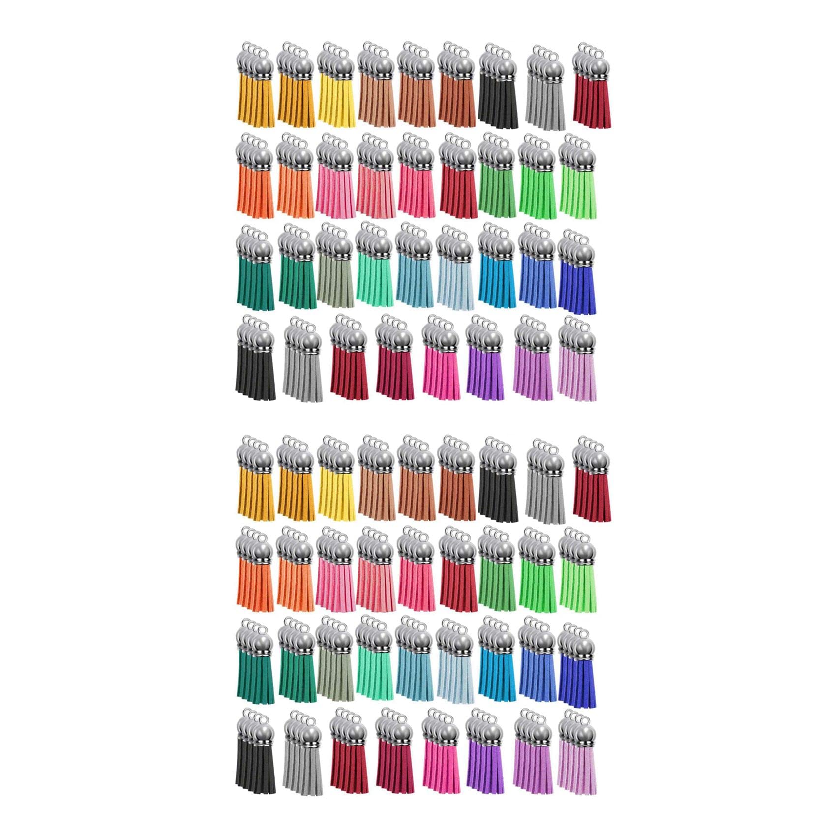 Hndhbfgrt 280Pcs Tassel Keychain Bulk Set for DIY Leather Pendants Keychain Acrylic Jewelry Accessories