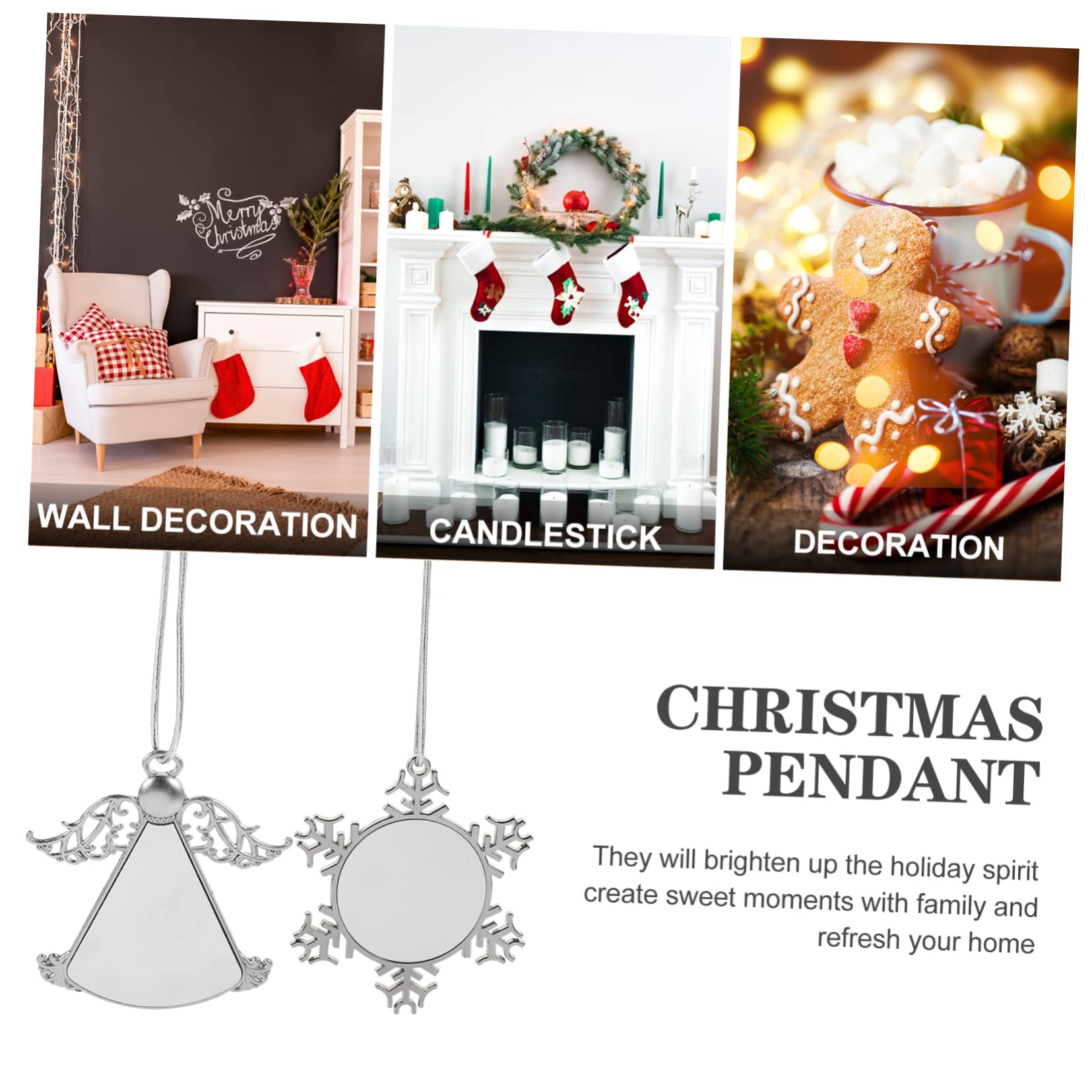 Zerodeko 10stücke Weihnachts Sublimationsanhänger Leere Schneeflocken Dekoration Für Weihnachtsbaum Kreative Hängende Ornamente Für Festliche Anlässe Personalisierbar Für Und Familie