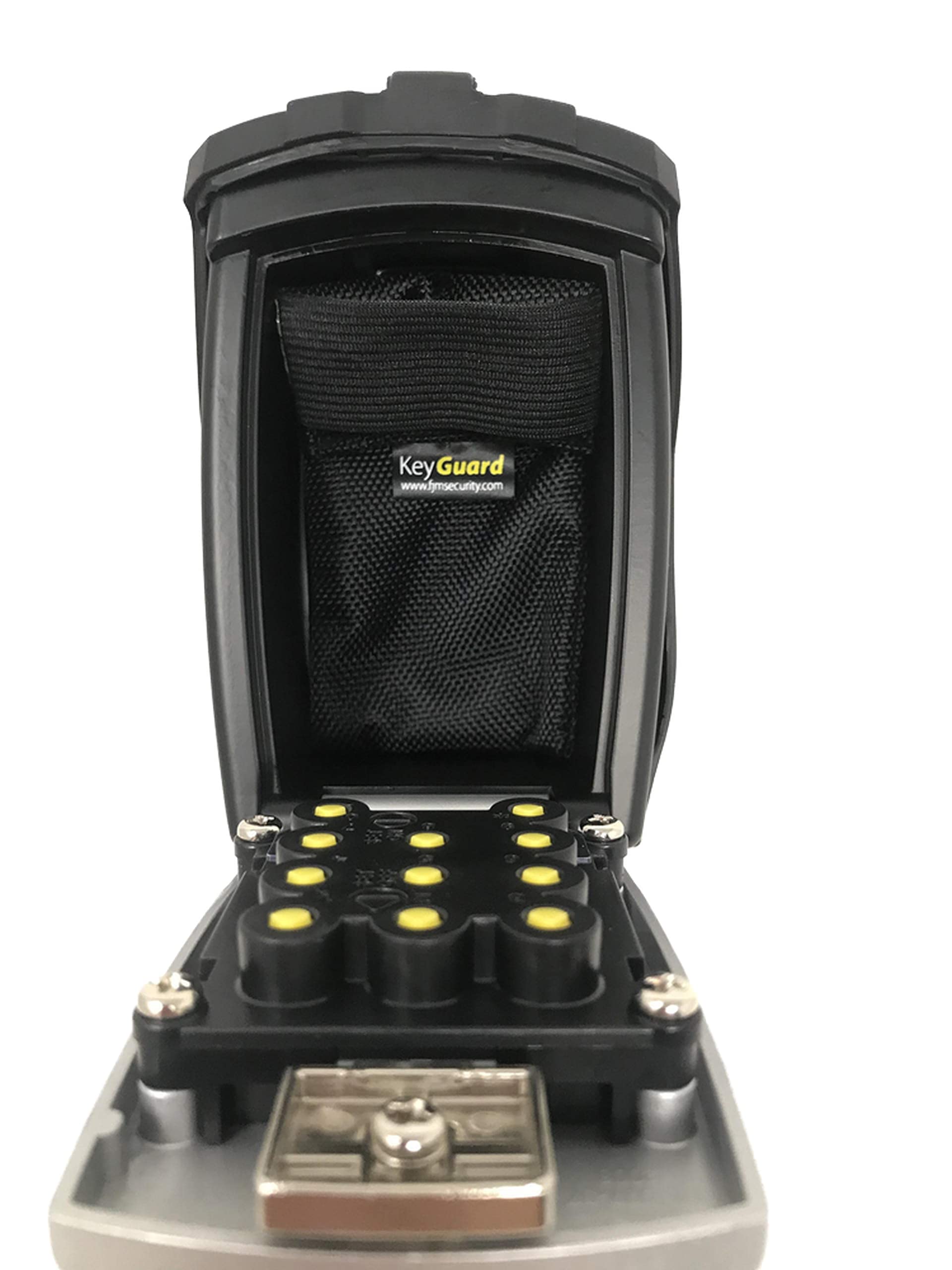 KeyGuard PRO Hanging Lock Box & Faraday Bag - Portable Punch Button Combination Lockbox to Hang on Car Windows and More - Portable Faraday Pouch for Key Fobs and Small Devices - SL-591-CVR