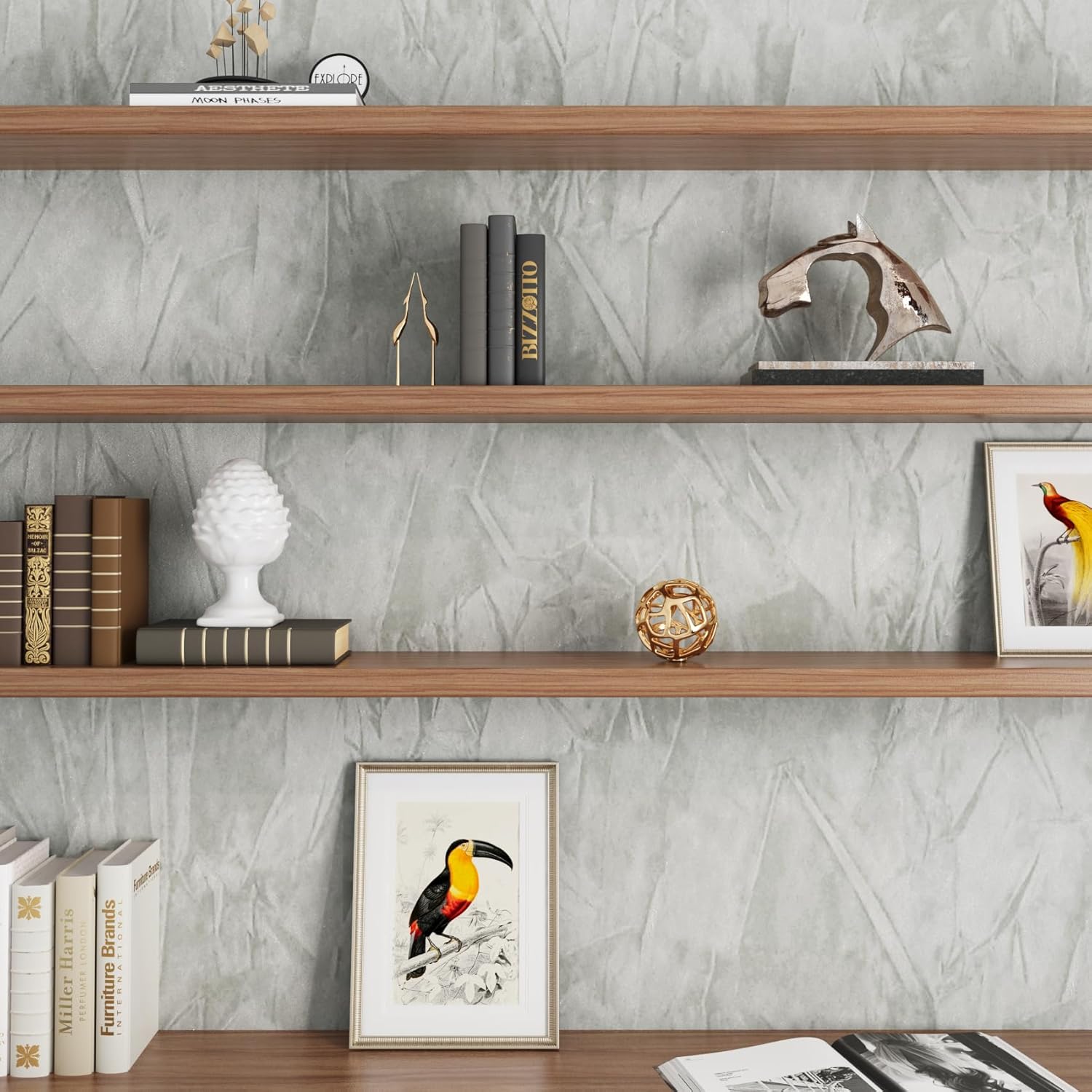 30in x 16.5ft Velvet Wallpaper Peel and Stick Textured Grey Wallpaper for Walls Self Adhesive Removable Wall Paper for Bedroom Soft Velvet Fabric Grey Contact Paper Wall Decor Living Room