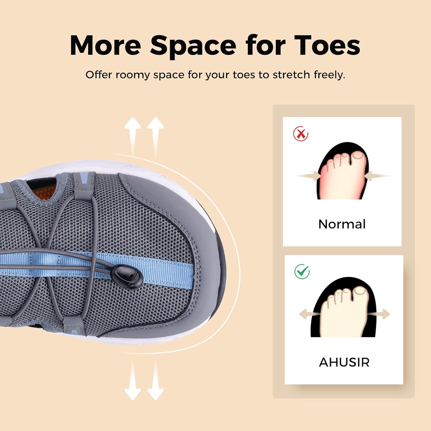 Mens Closed Toe Wide Width Hiking Sandals Summer Walking Water Shoes Comfortable Recovery Fisherman Sport Sandals 10.5 Wide Greyblue image 2 of 6 B0F1ZWG72F