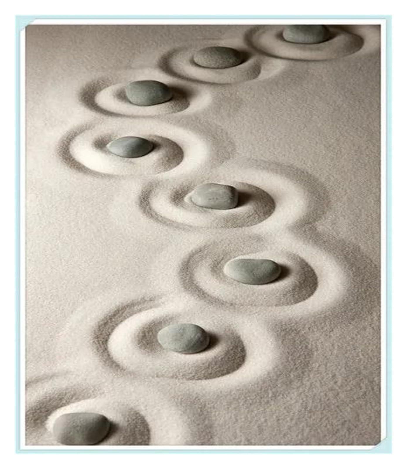 Byambd C Aestheti Pictures Sand Rock Meditation Zen Landscape Art Anvas Poster No Frame Painting Wall Picture Office Home Decorations(,60X90cm)
