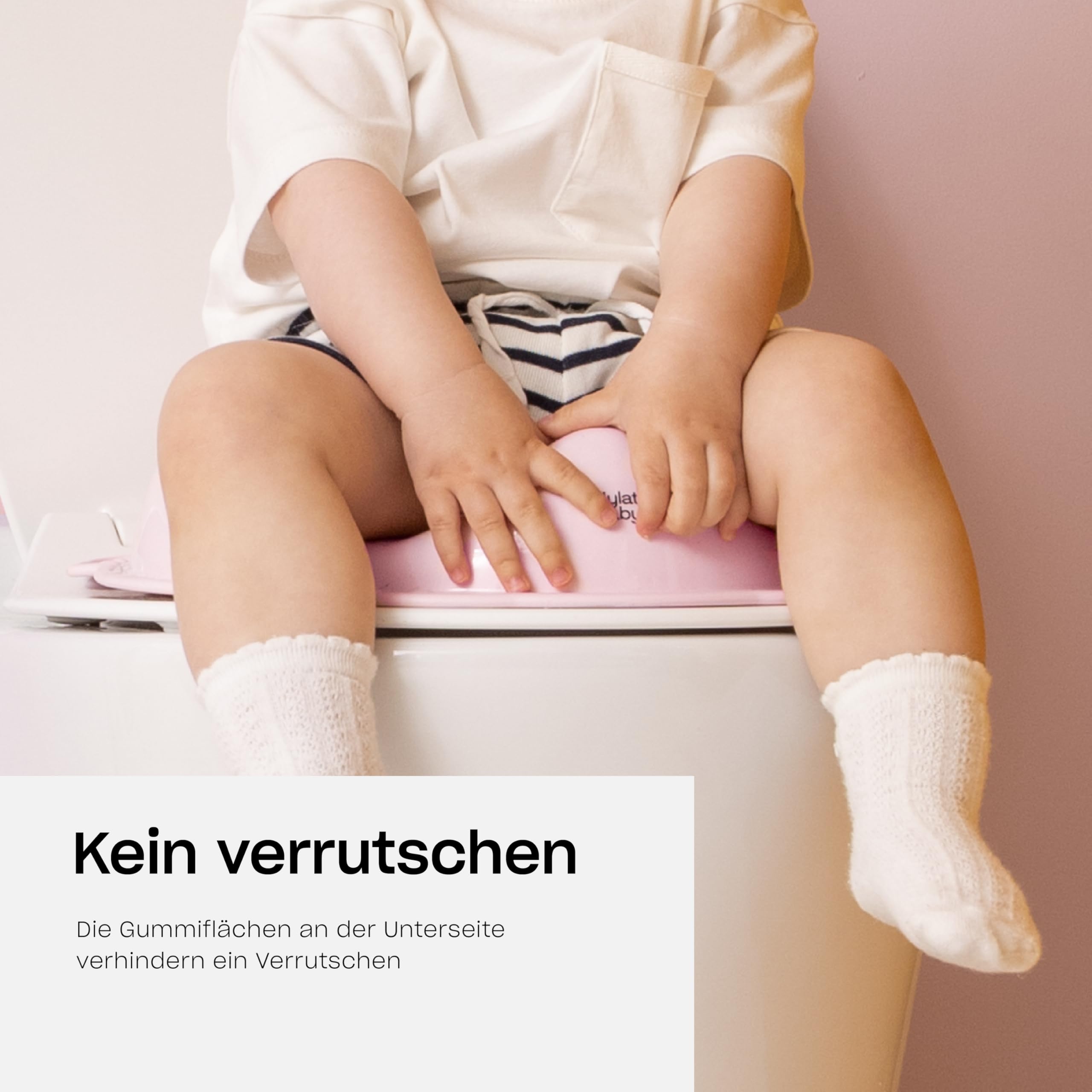 Hylat Baby 3in1 Töpfchen-Set für Kinder - Toilettensitz, Tritthocker & Töpfchen - Kindertoilette fürs WC-Training - Sicher & Komfortabel Farbe - Rosa, Motiv - Friends