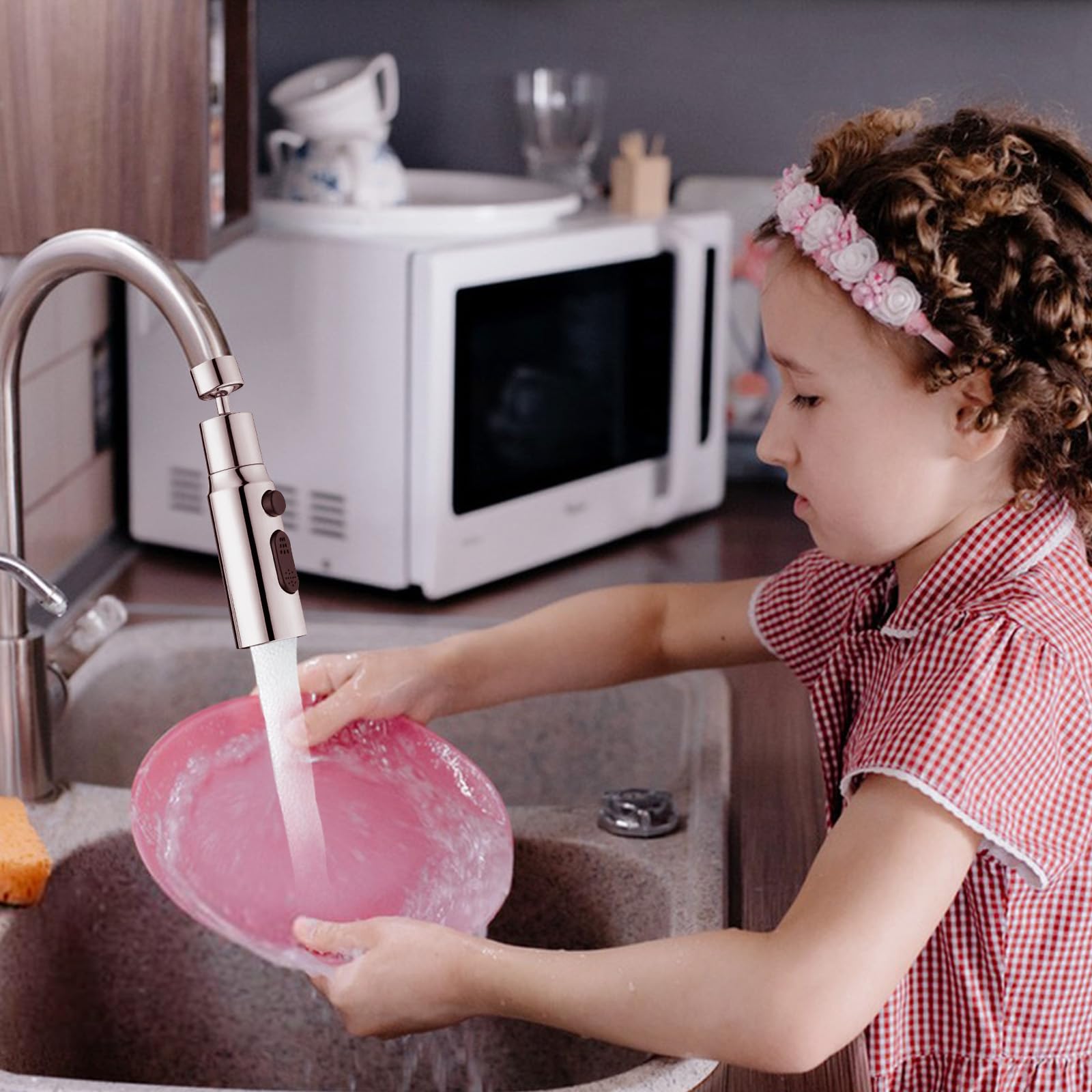 Produktbild von KAMEUN Strahlregler Wasserhahn Verlängerung, 720° Schwenkbar, Perlatoren Für Wasserhähne 22mm