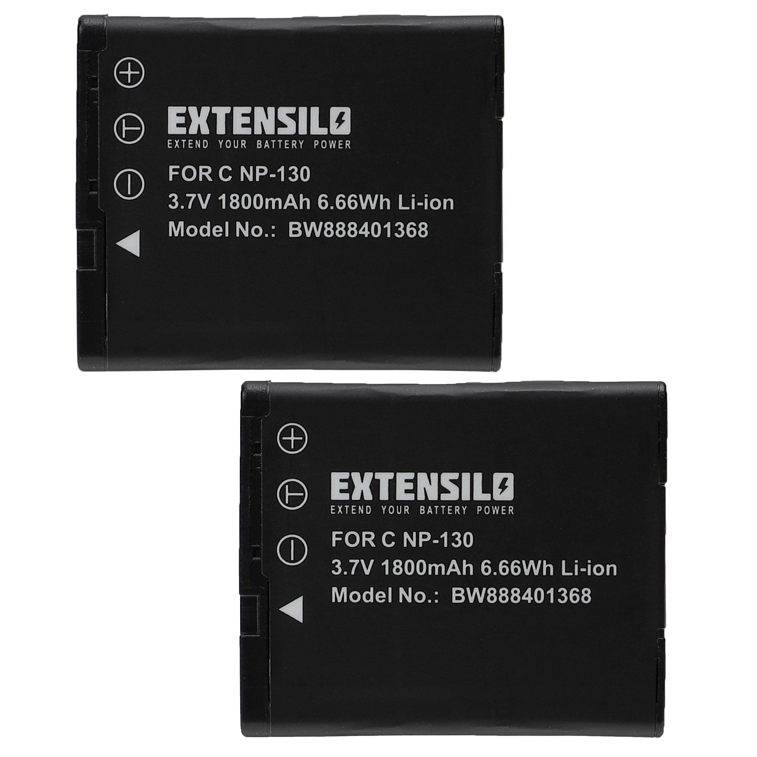 Vhbw Batteria Di Ricambio Per Casio Exilim EX-ZR1000, EX-ZR100 – 1100 MAh, Li-Ion, Sostituisce NP-130 - 2