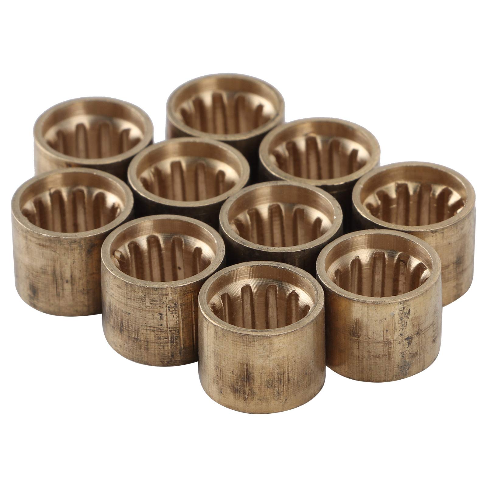 Drfeify Pool FerrulesBilliard Copper TipSnooker Tips Ferrules, 9/9.5/1Mm Pool Billiard Cues Tips Snooker Copper Ferrules Repair FerrulesFinger Splints (9.5MM [with teeth