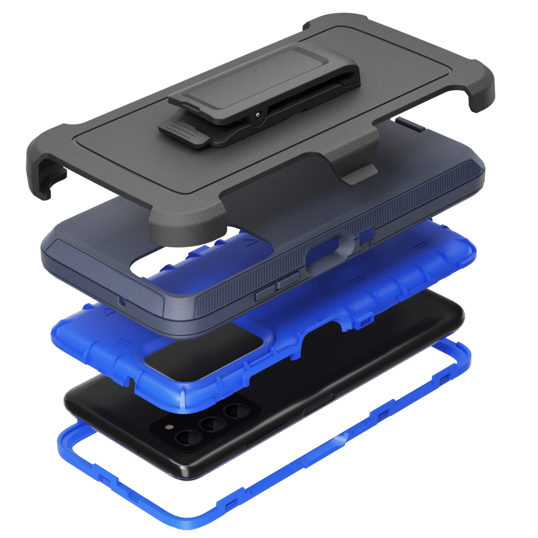 Compatible with Samsung Galaxy A03s Case, with Belt Clip Holster Heavy Duty Rugged Shockproof Full Body Protection Kickstand Cover for Samsung Galaxy