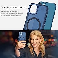 Vista 8 de BENTOBEN Funda magnética para iPhone 13 [compatible con Magsafe] Funda translúcida mate para iPhone 13, delgada y delgada, a prueba de golpes