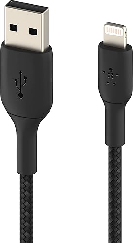 Miniatura 2 de Belkin BoostCharge Cable Lightning Trenzado - 3.3 pies/1M - Certificado MFi Cargador de iPhone de Apple Cable USB a Lightning - Cable de iPhone -