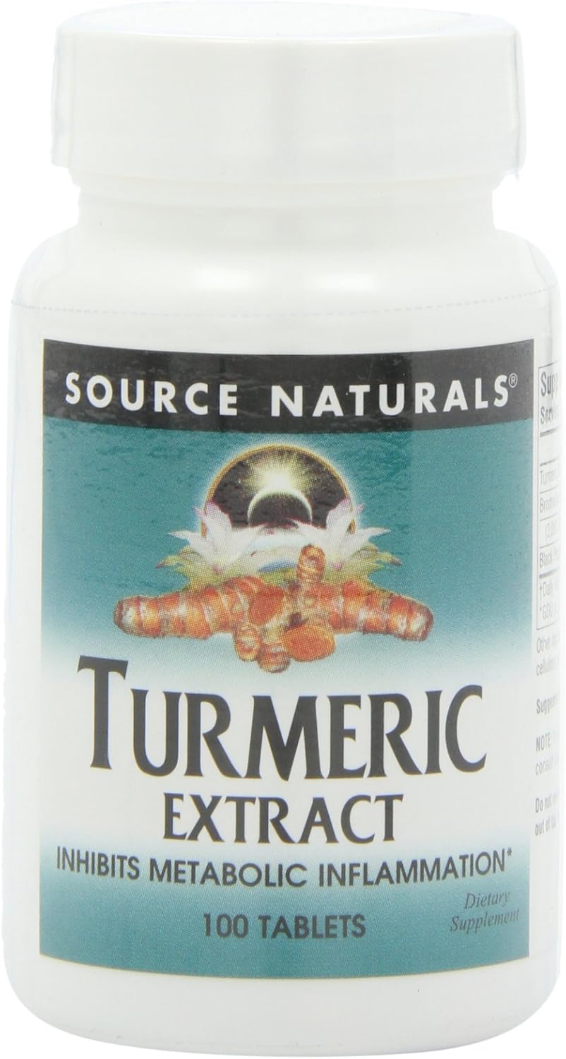 Source Naturals Turmeric Extract, 100 Tablets (Pack of 2)