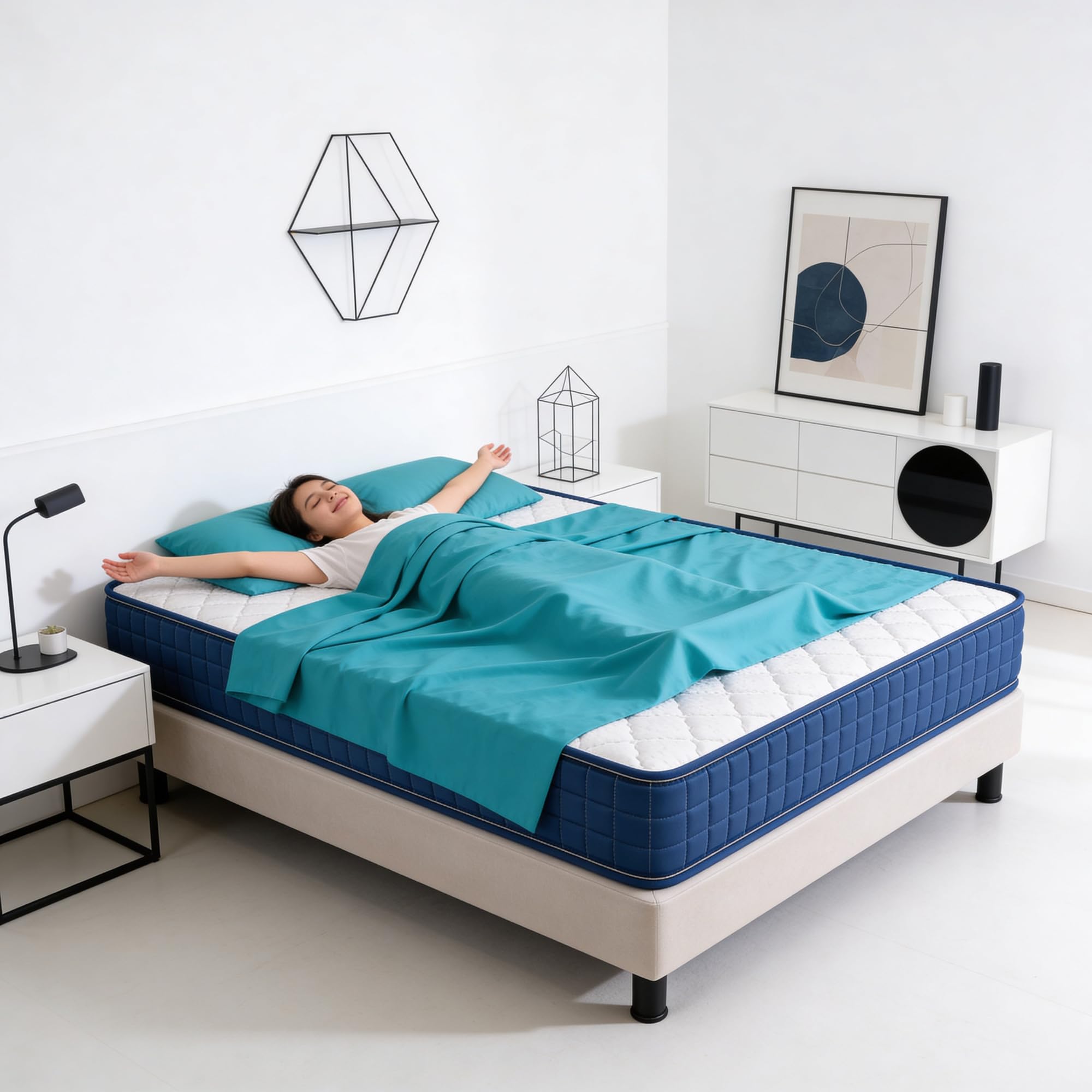 Materasso 1 Piazza e Mezza a Molle Insacchettate 120x190 - Ortopedico, Ergonomico e Memory - Alto 20cm - Anallergico, Antiacaro, Anti Muffa e Antibatterico (Piazza e 1/2 120cm Molle Insacchettate)