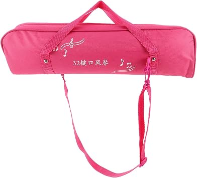 Pink 32 Key Melodica Carrying Bag with Handle for Musicians