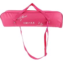 Melodica Case with Handle - 32 Key Melodica Keyboard Carry Bag - Soprano Instrument Gig Bag for Travel - Moisture/Dust/Stain/Scratch Protection, Pink