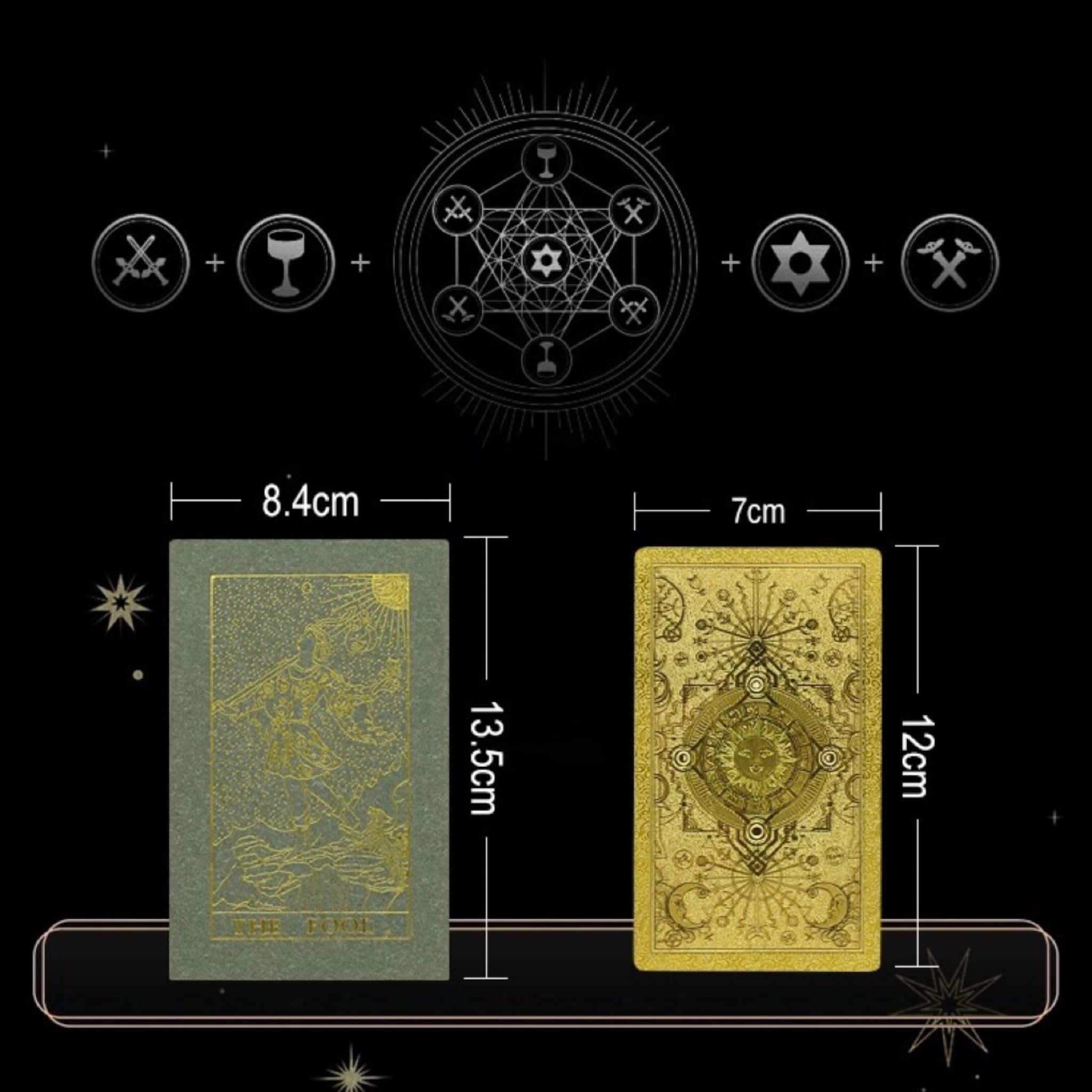 Amazon.co.jp: ゴールドホイルタロットカード、ガイドブック付き