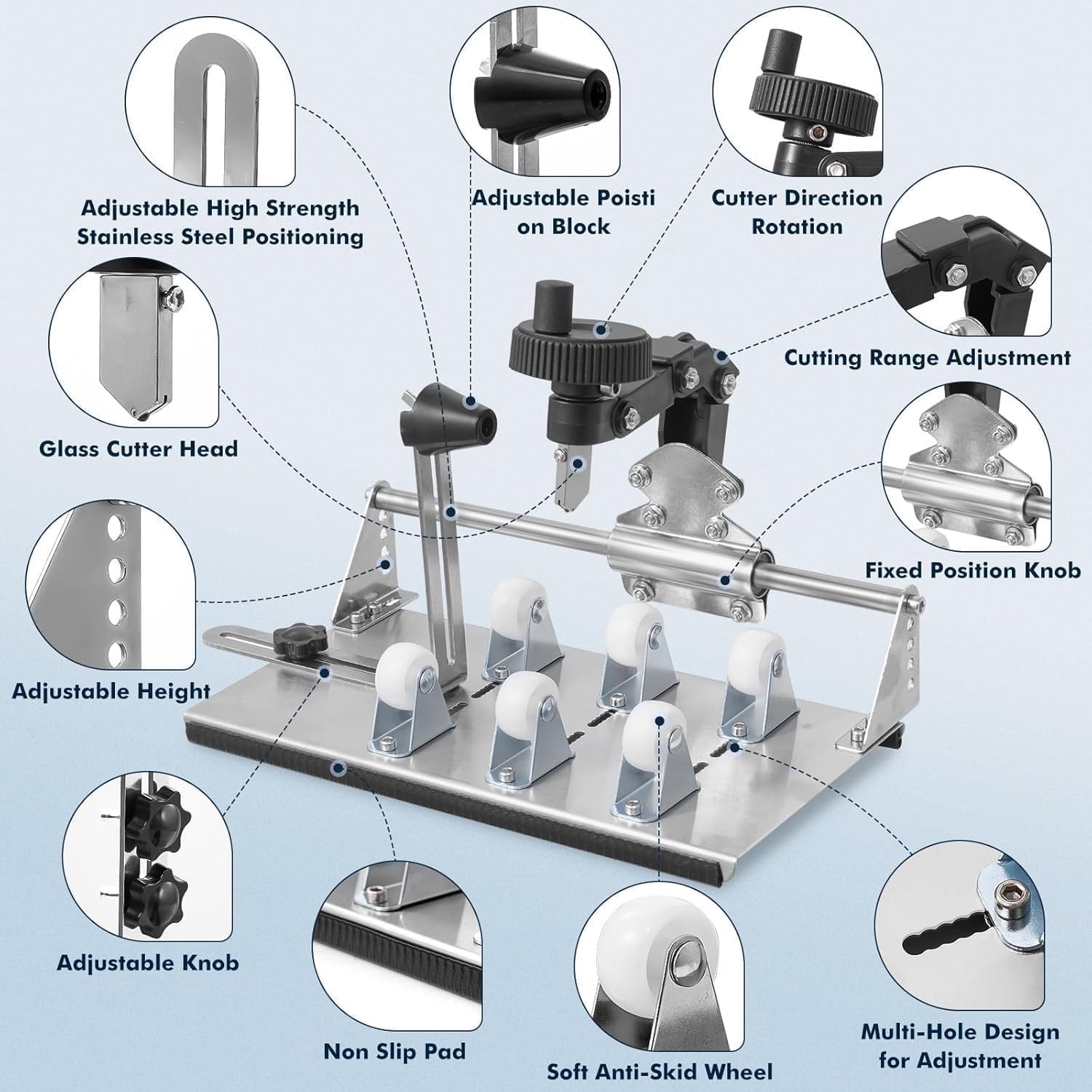 Upgraded Glass Bottle Cutter kit, Wine Bottle Cutter, Glass Bottle Cutter Set Glass Bottle Cutter for All Shapes, Bottle Cutter Glass Cutter kit Round and Square, Wine Bottle Cutter Tools, Bottle DIY