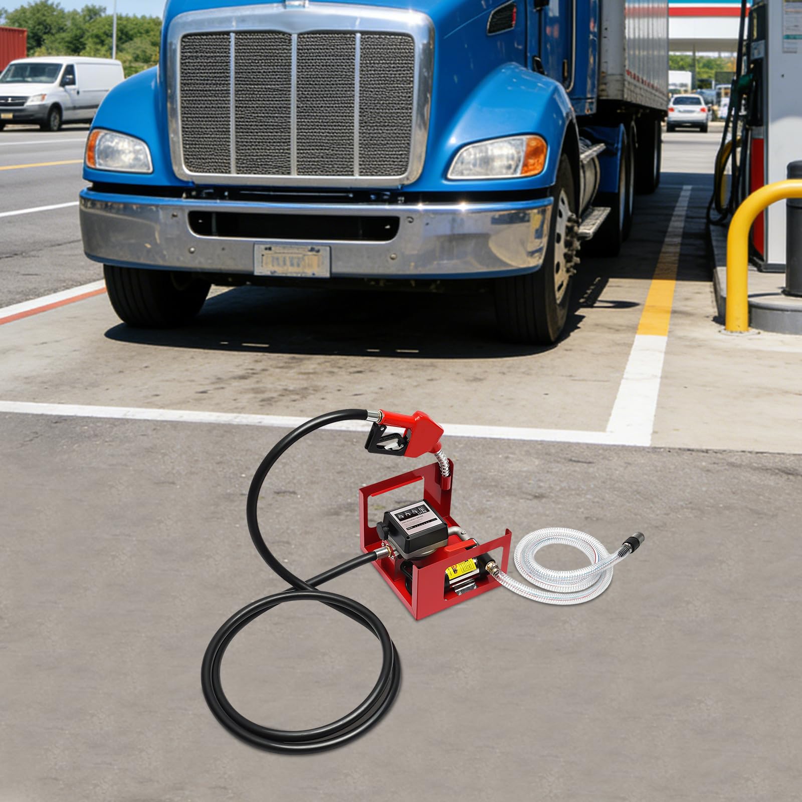 Bomba diésel de 230 V, 200 W, 50 L/min, bomba de aceite autocebante, bomba de combustible con pistola de extracción y regulación de velocidad de 3 velocidades, para excavadoras, tractores, tanques de