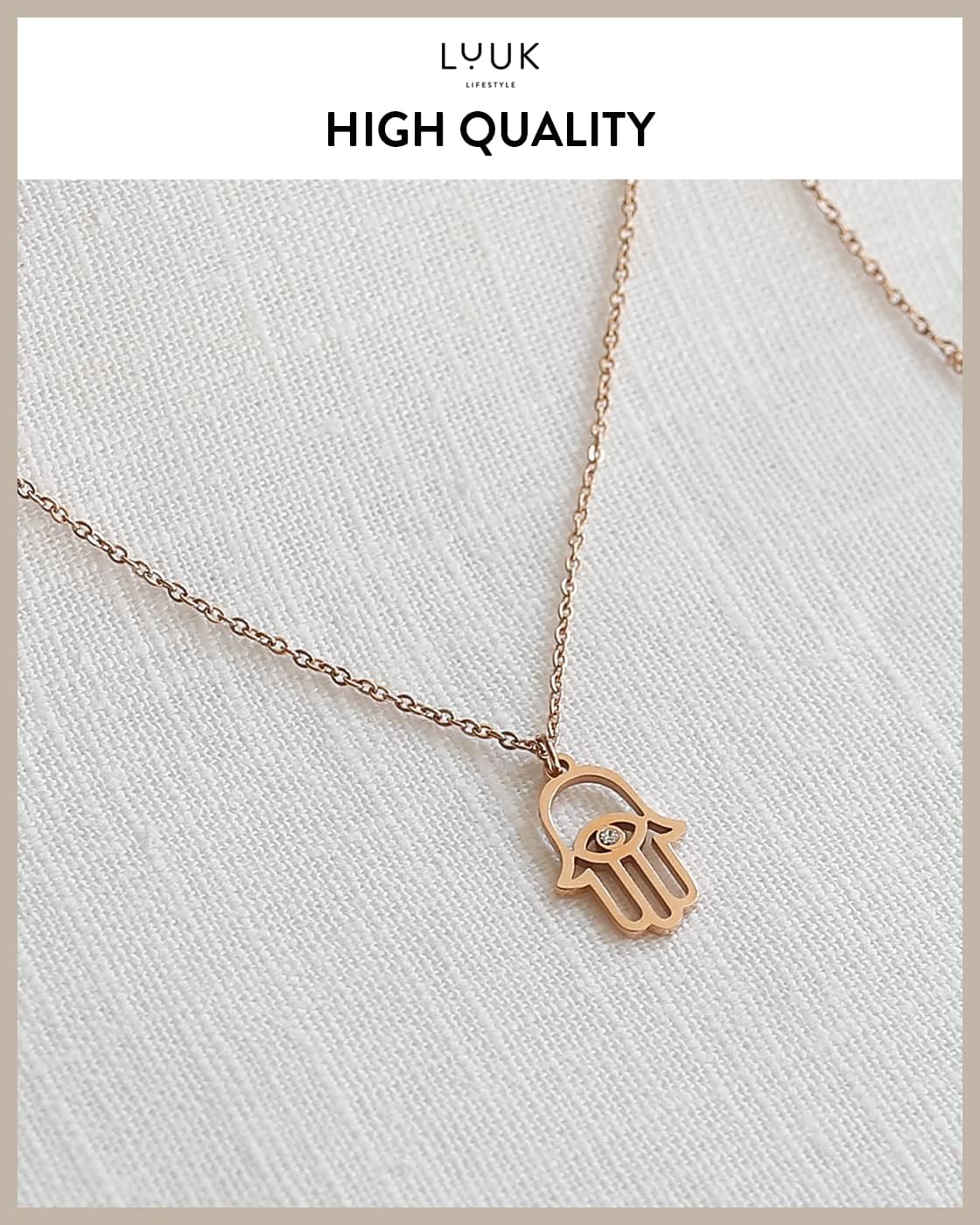 Lulu DK Lucky Hamsa Charm Necklace thumbnail 4