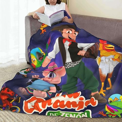 Miniatura 3 de Manta La Granja De Zenon de felpa acogedora manta decorativa para cama sofá, súper suave y cálida microfibra manta y mantas para todas las estaciones
