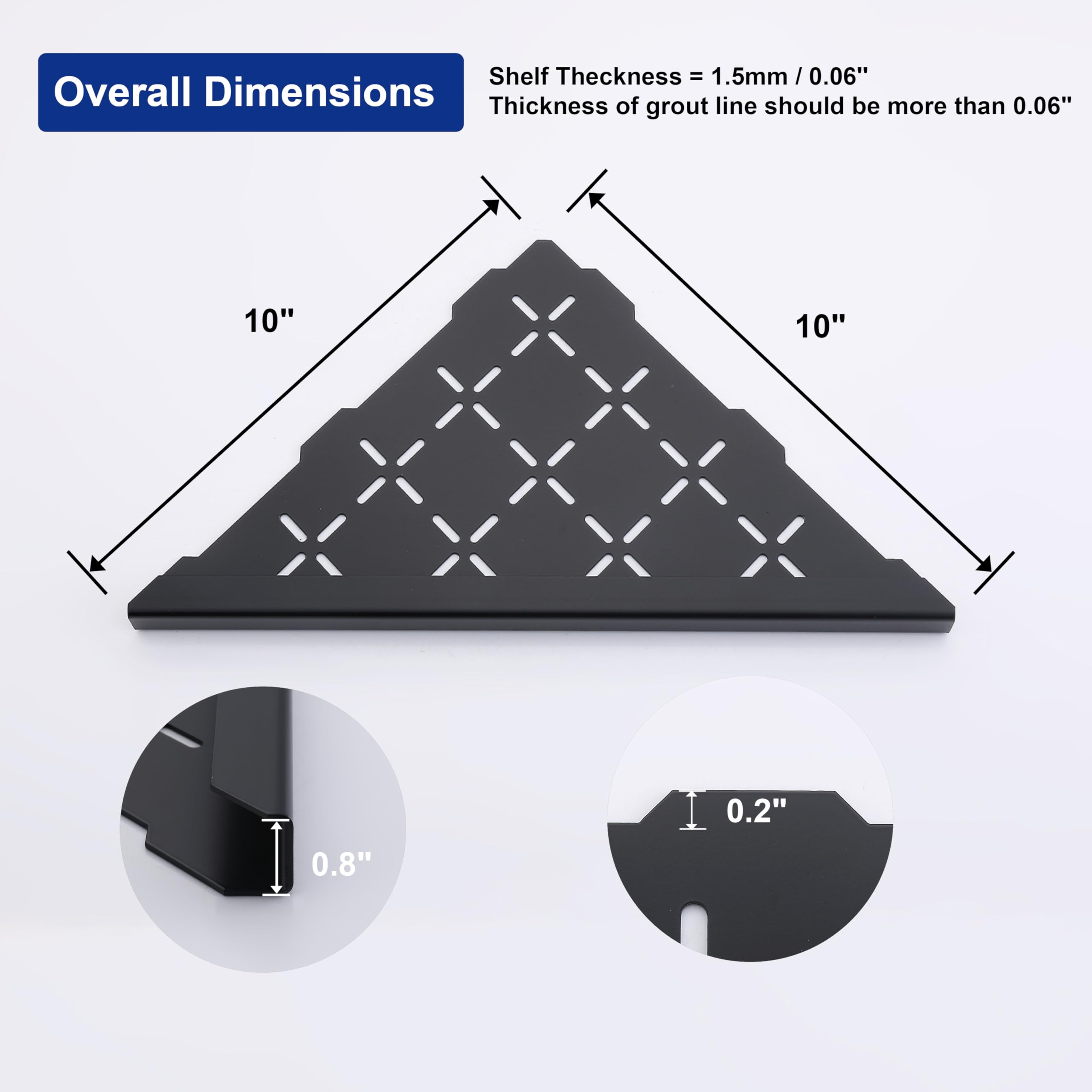 Etagere D Angle Douche STEUGO Lot De 2 étagères De Douche D'angle En Acier Inoxydable SUS304