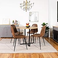 Vista 10 de Homy Casa Juego de 4 Sillas de Comedor, Estilo Moderno de Mediados de Siglo, Sillas Laterales de Comedor Sillas de Acento con Patas de Metal Negro