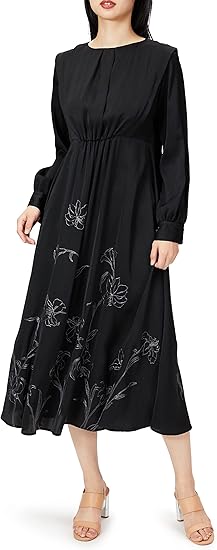 Amazon Co Jp リリーブラウン 刺繍ロングワンピース Lwfo レディース Blk F 服 ファッション小物 Amazon Co Jp リリーブラウン 刺繍ロングワンピース Lwfo レディース Blk F 服 ファッション小物