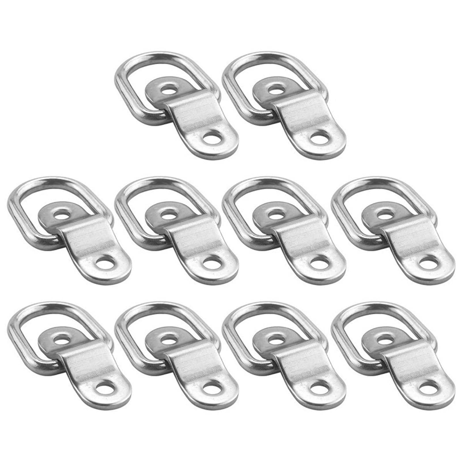 QIXIAMO 10Pcs D Small Steel D Rings Lashing for Loads on for Case Truck Cargo Trailers Boats